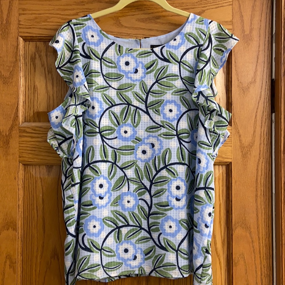 Ann Taylor ruffle sleeve blouse